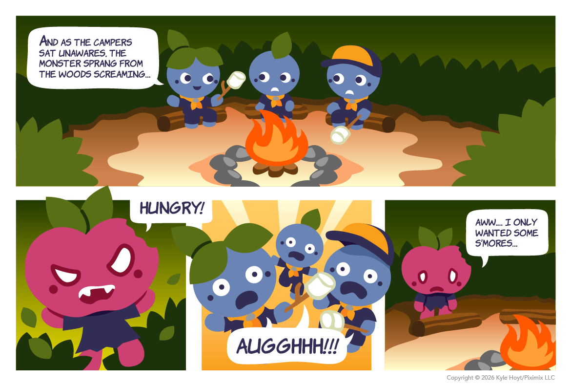 Appley wants more s'mores