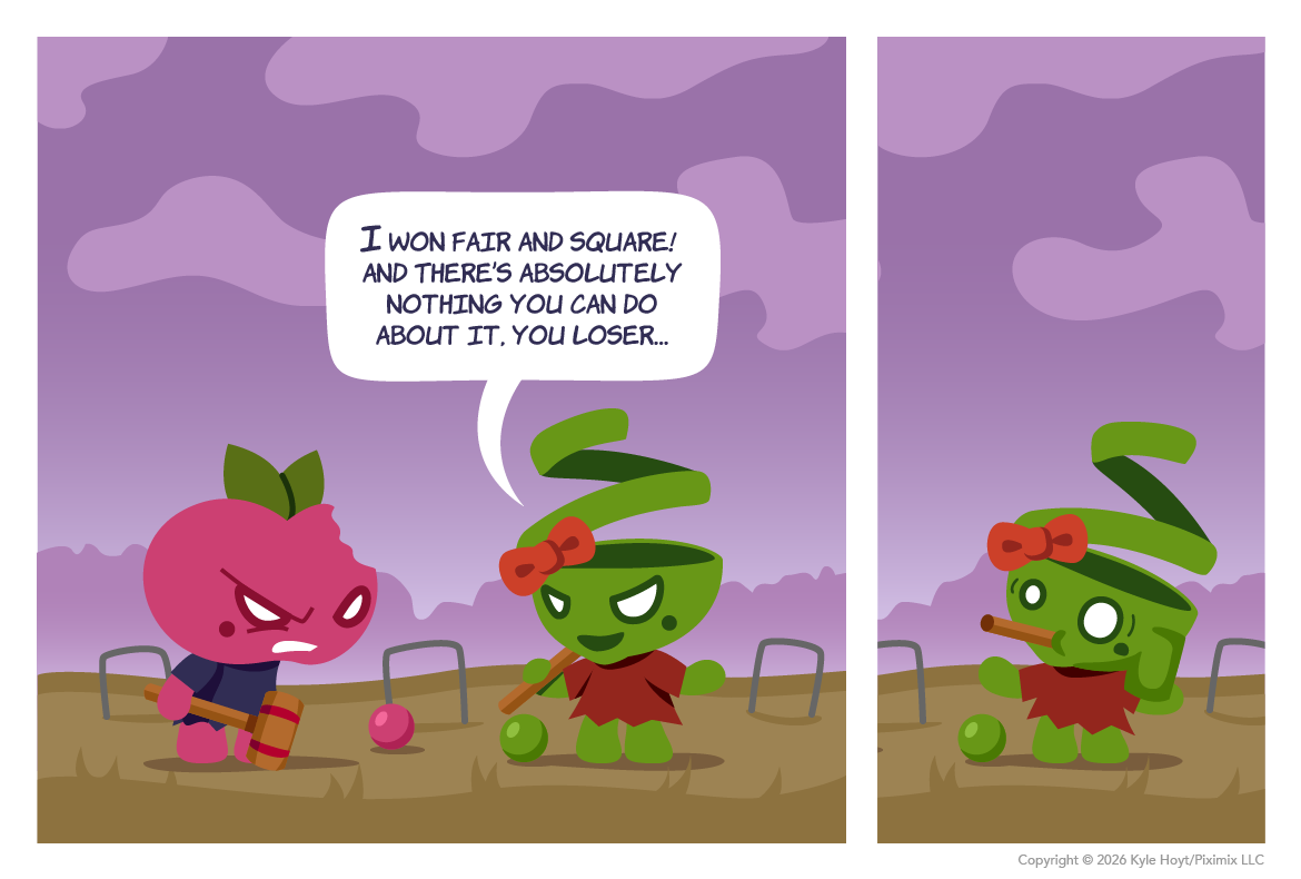 Appley is a sore loser