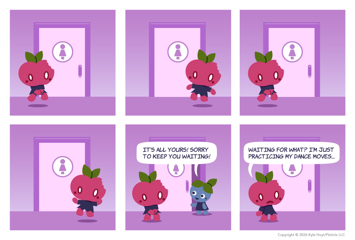 Appley just can't hold it in