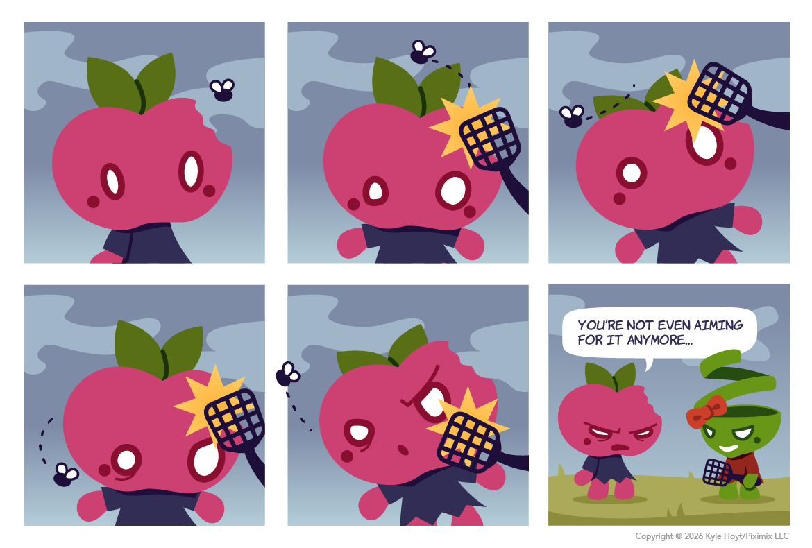 Appley takes a licking and gets ticked