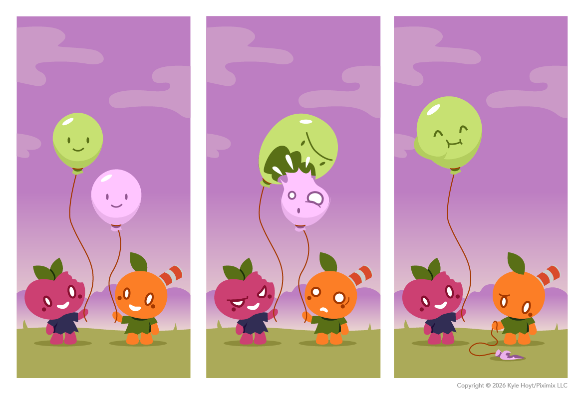 Appley has one bad balloon