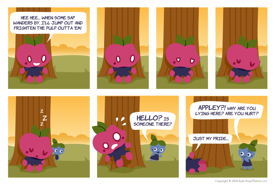 Appley is caught off guard