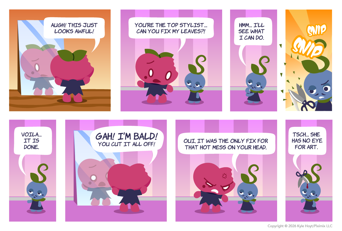 Appley has a bad hair day