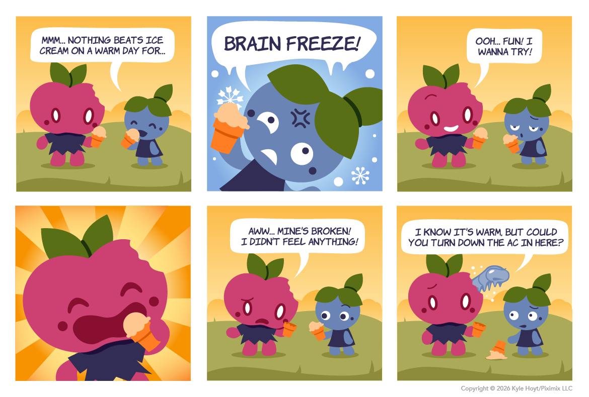 Appley can't scream for ice cream