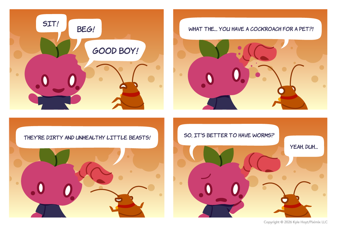 Appley rolls with roaches