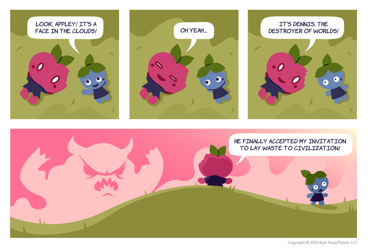 Appley has her head in the clouds