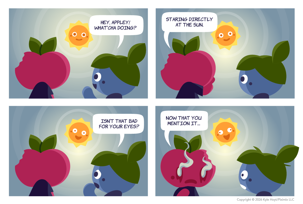 Appley catches some rays